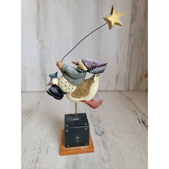 Williraye Studio flying snowman goose 1998 xmas figure - Picture 1 of 5